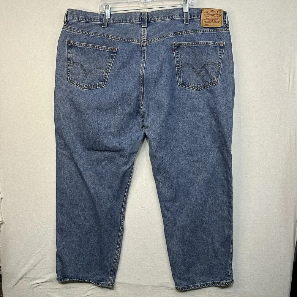 Levi's 550 Relaxed Fit Blue Denim Men's Jeans 50X30‎